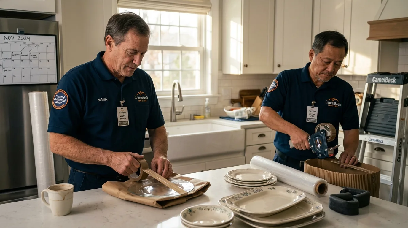 Professional crew packing kitchen dishware in Niceville, FL